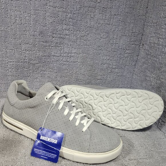 Birkenstock Bend Low Men's Size EU 46 US M13 Gray Suede Embossed-Dotted Sneakers - Picture 1 of 10